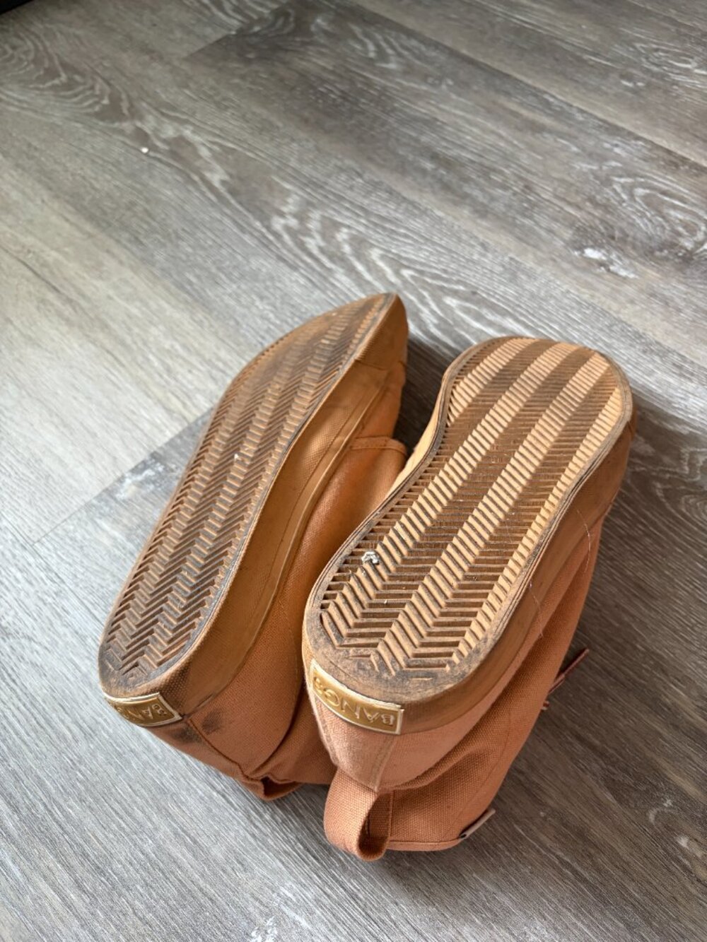 BANGS Canvas High Top Sneakers Terracotta Ginger Unisex Men's 9 / Women's 10.5 - Picture 2 of 5